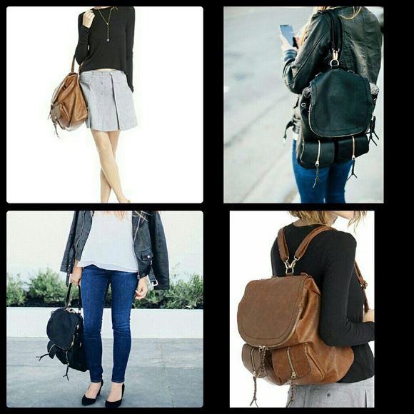 Emery Faux Leather Backpack Sole 