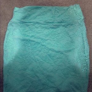 Teal Charlotte Russe Bodycon skirt