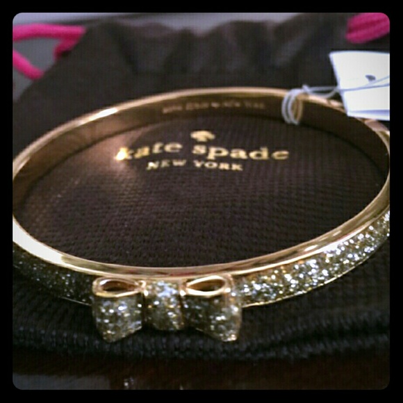 NWT Kate Spade Gold Glitter Bangle