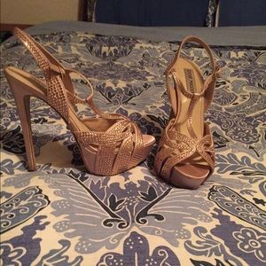 Steve Madden crystal light pink heels