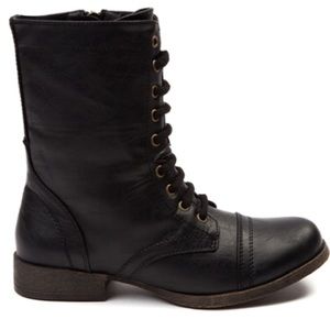 Black combat boots