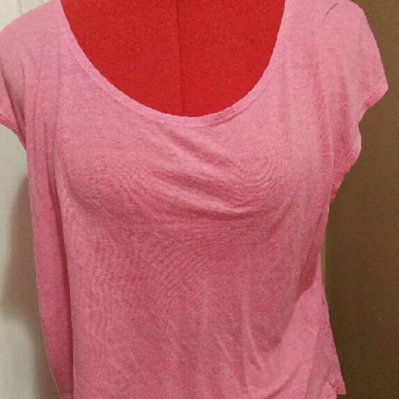 Loose Lace Backed Shirt From Pink