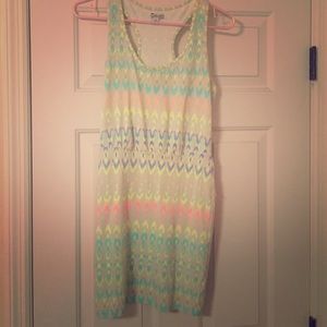 American Eagle neon print bodycon dress