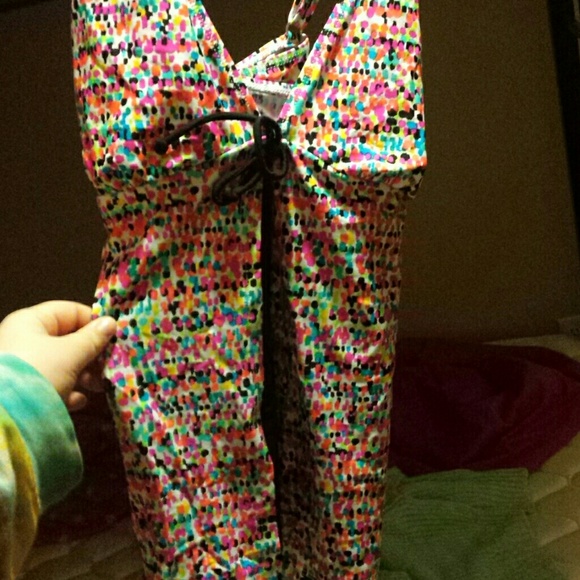Multi-colored bathing suit, takini