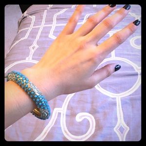 Beautiful gold and turquoise bracelet