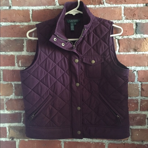 Ralph Lauren Jackets & Blazers - Ralph Lauren Petites | Burgundy Puff Vest | S:M