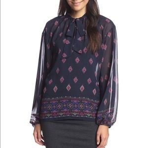 Kaya di Koko Women's Diamond Print Tie Top