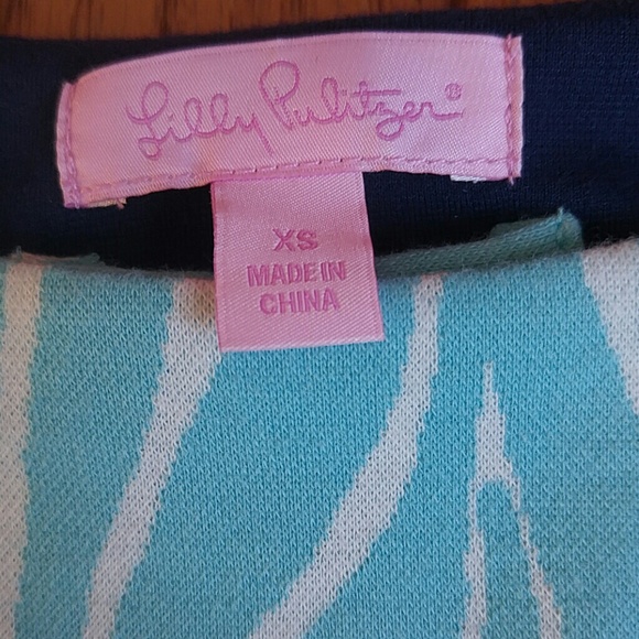 Lilly Pulitzer Aqua Zebra Dress - Picture 3 of 8