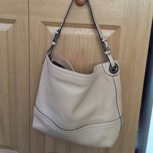 Coach Handbag Tan Pebble Leather