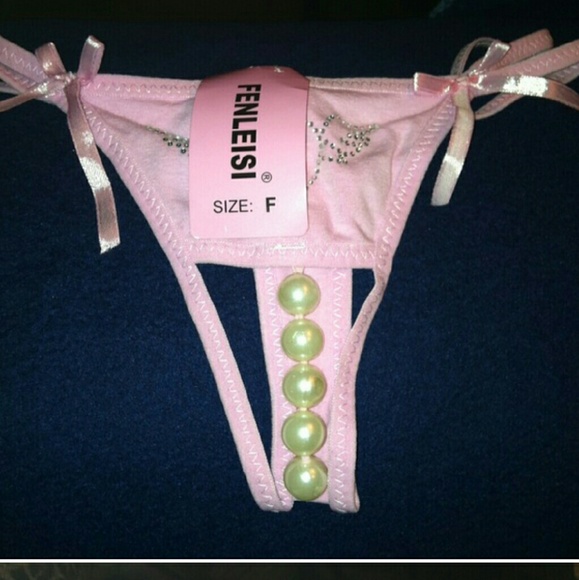 Sexy pink pearl g string ...