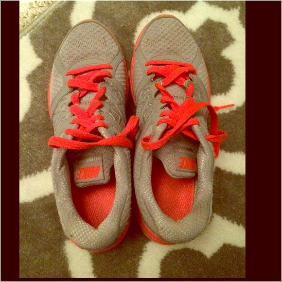 Pink and grey nikes size 7 1/2