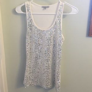 White tank with sequins!