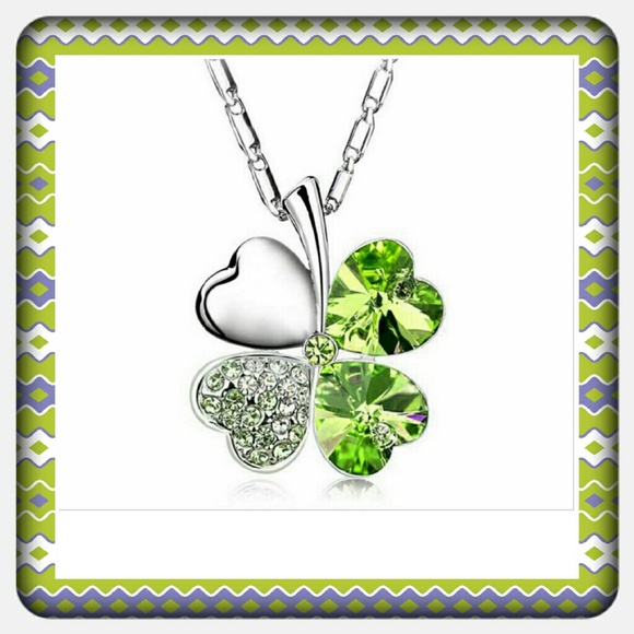 Jewelry - ON HOLD FOR SUNS**GOOD LUCK 4 LEAF CLOVER NECKLACE