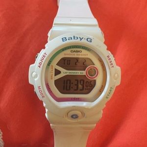 EUC White Baby G Watch