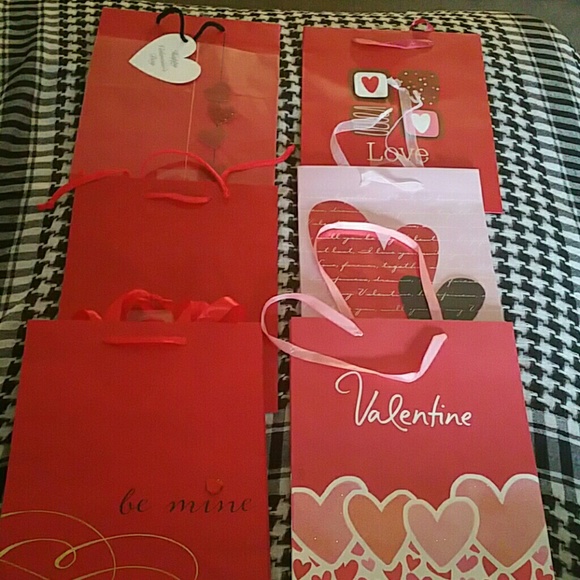 6 Valentines gift bags