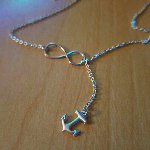 Sterling Silver Infinity with Anchor Necklace