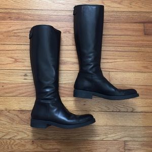 Studio Pollini Black Zip Riding Boot