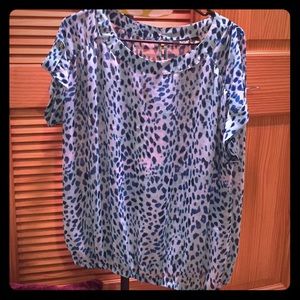 Blue Chiffon Top