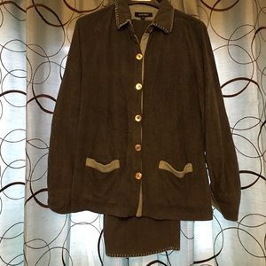 Ellen Tracy fleece tailored PJ