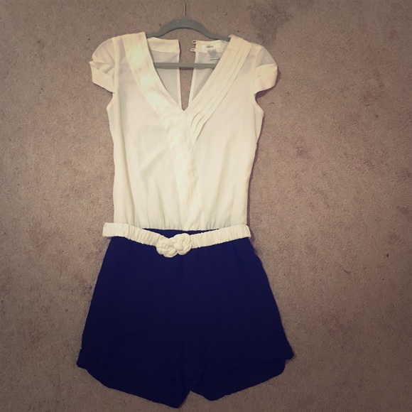 Black and white romper