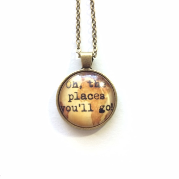 Jewelry - "Oh, the places you'll go!" Dr. Seuss necklace