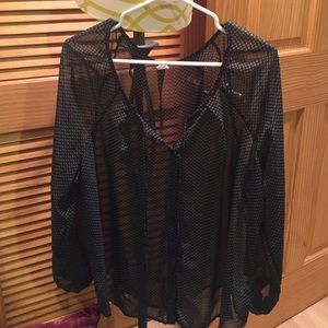 Chiffon Button Down Blouse