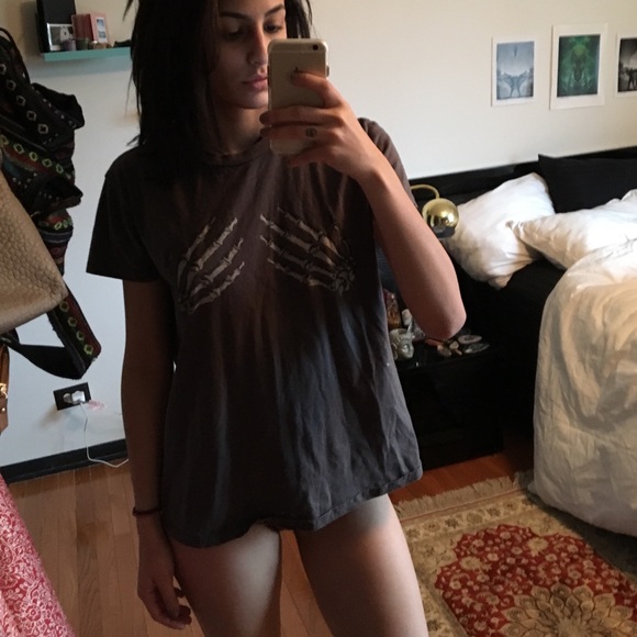 Skeleton boobs t shirt