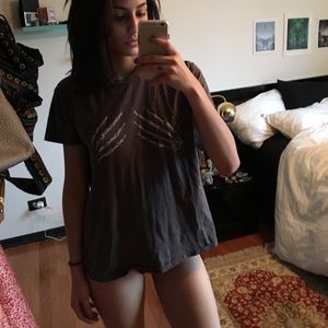 Skeleton boobs t shirt