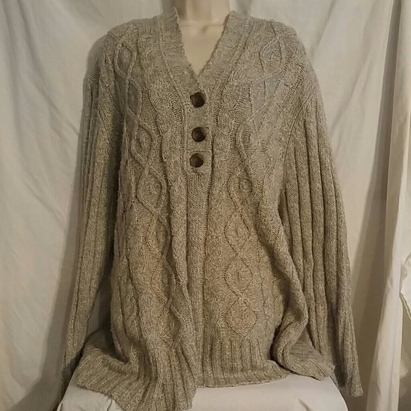 Plus Size 26/28 Long Sleeve Tan Sweater