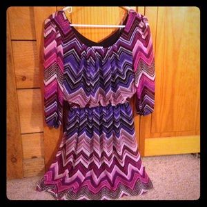 Purple Chevron Dress