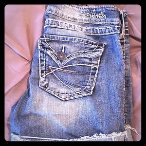 Silver Jean shorts