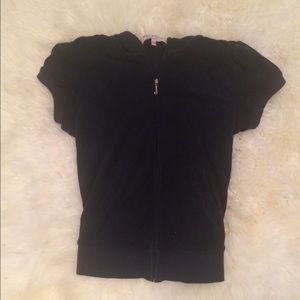 Juicy couture navy terry zip up! Fits a medium to