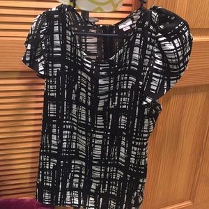 Black and White Blouse