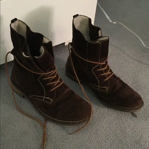 Brown warm winter booties