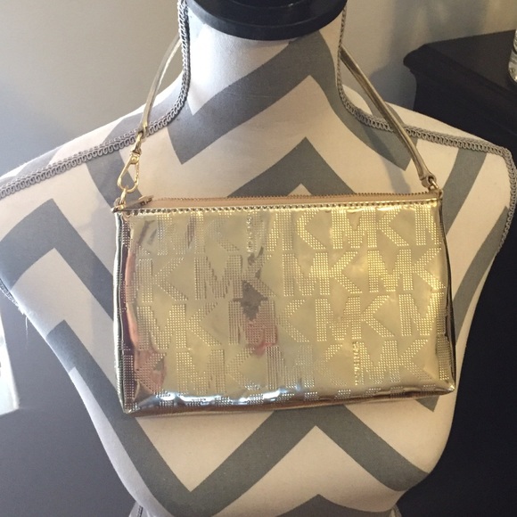 Michael Kors Gold, small clutch style handbag - Picture 2 of 2