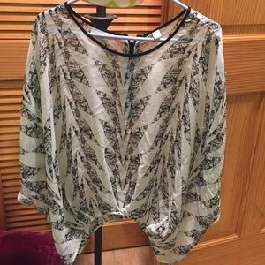 Black and White Blouse