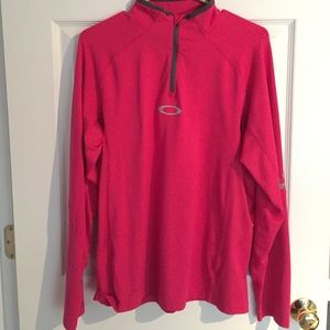 New Oakley Quarter Zip Pink Women's Pullover