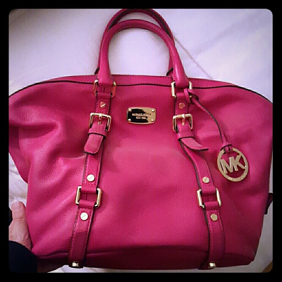 Michael kors bedford satchel pink clearance