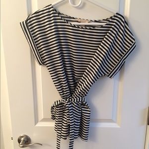 Singed waste striped shirt