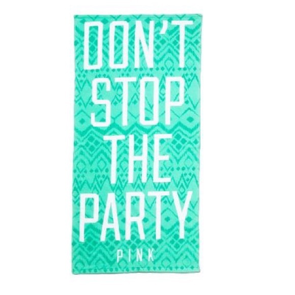 VS Pink Teal Beach Towel