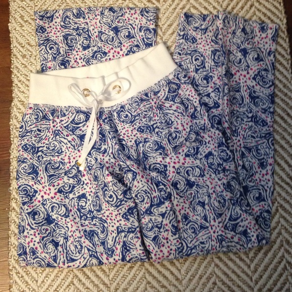Lilly Pulitzer beach pants in star crush