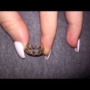 Gold Crown Midi Ring