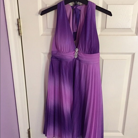 Short XOXO Lavender and Pink Ombré Dress
