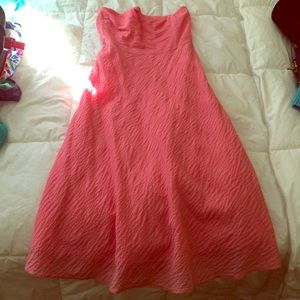 JCREW strapless pink dress