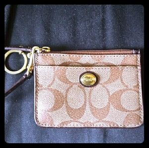 ~*SOLD!*~ Coach Signature C Coin & ID Wristlet