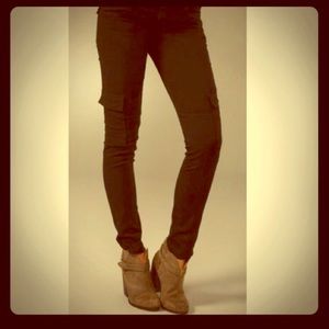 Hudson black cargo skinny jeans size 27