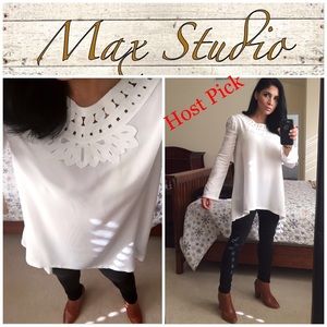 HP 2/22/16Max Studio Crochet Neck Tunic
