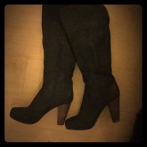 Steve Madden Knee high Black Suede Boots