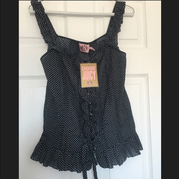 Juicy couture polka dot top - Picture 1 of 2