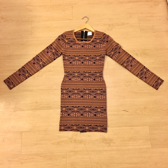 Parker: Tribal print, long sleeved dress